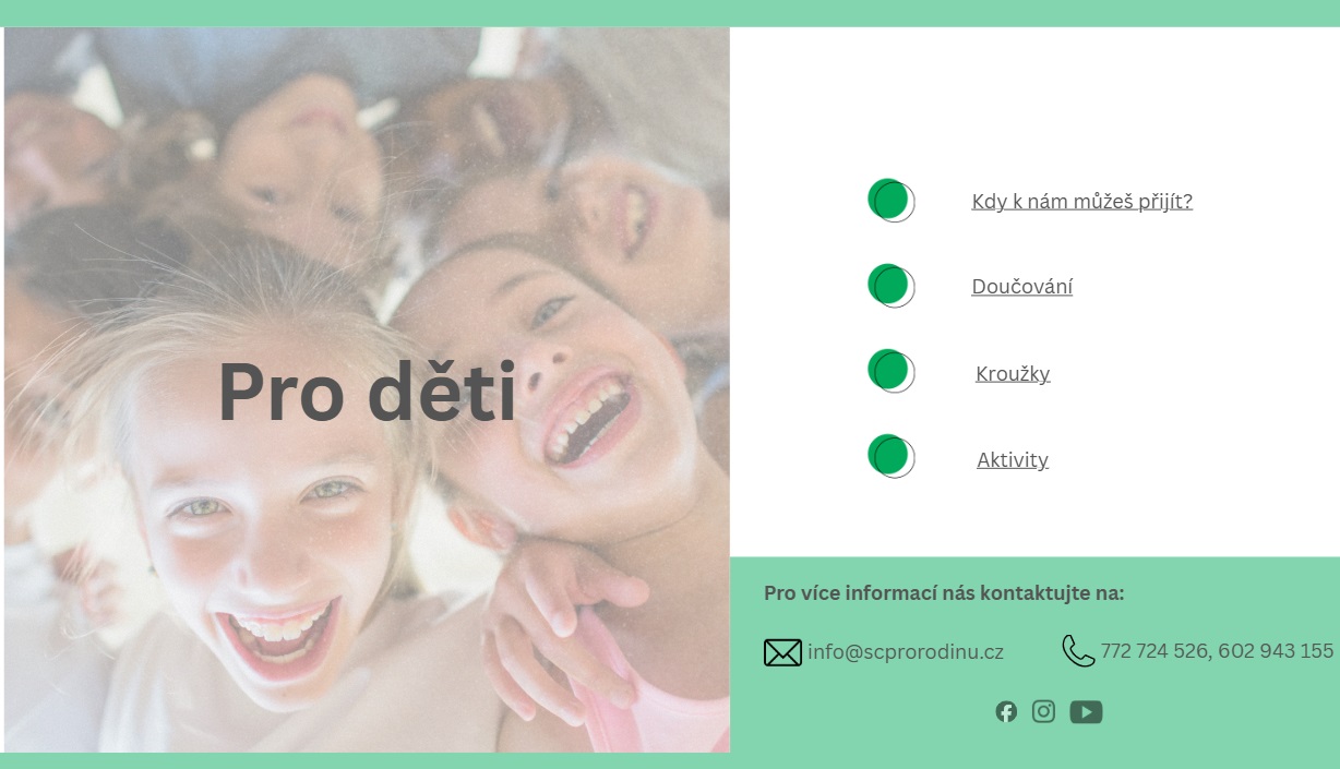 Akce pro děti Žatec Sociální centrum pro rodinu